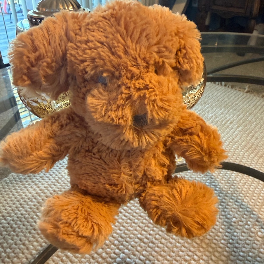 Cloud Island Fluffy Tan Golden Doodle Dog Toy